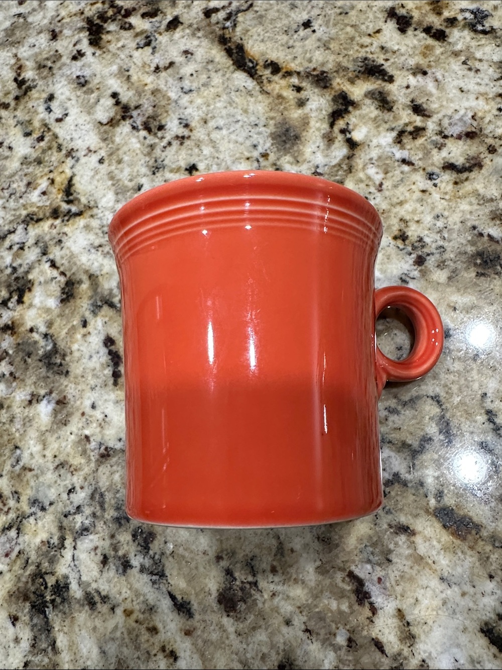 Fiesta Orange Ceramic Mug with Loop Handle